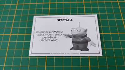 Showkarte Spielzeug wird lebendig Brettspiel Monopoly Disney Hasbro #B94