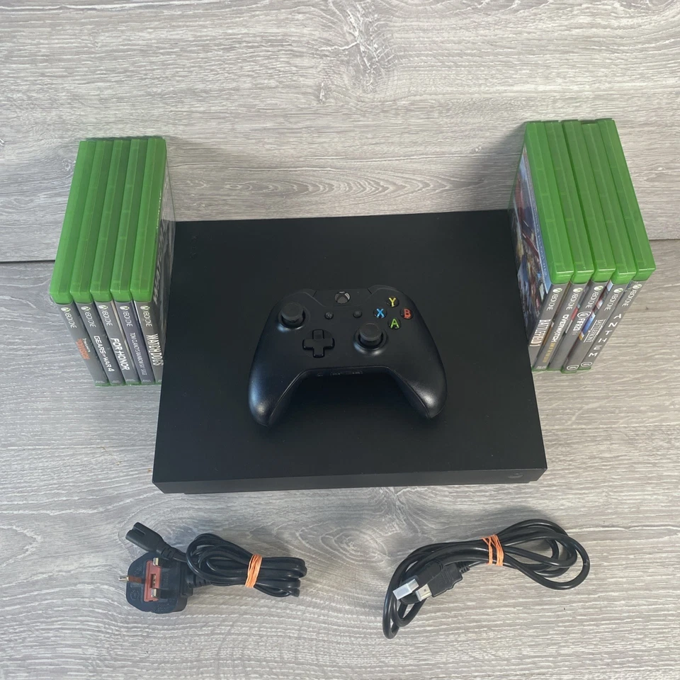 Microsoft Xbox One X 1TB Console Bundle 10 Games & Controller And Cables T&W - Image 4 of 4