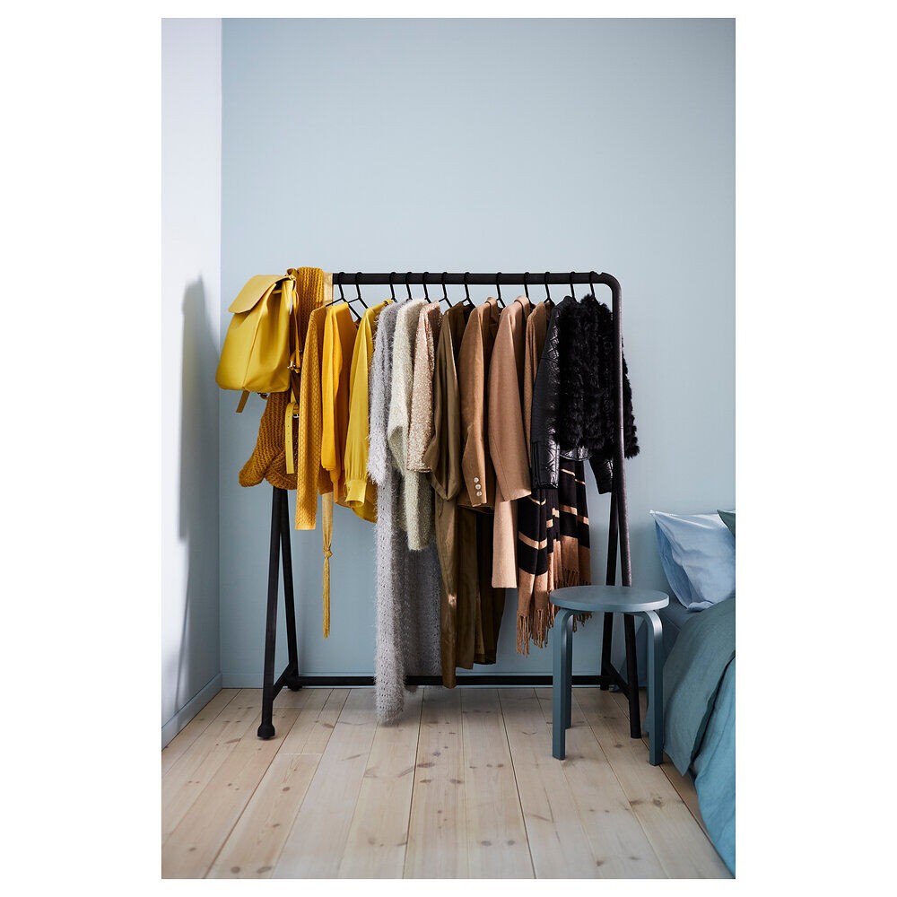 IKEA TURBO clothes rack, in/outdoor 117x59x148 cm black | eBay