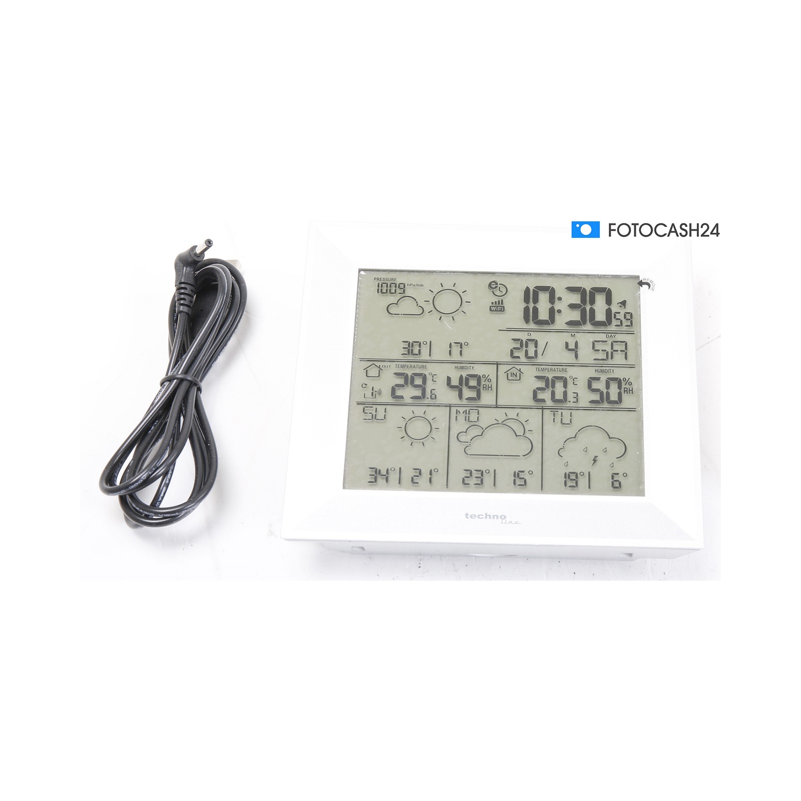 Technoline WD 2000 Wall Weather Station With Outdoor Sensor Defect 30mm