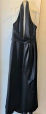 David’s Bridal Dress Size 8 Black /White Maxi Halter Top Backless
