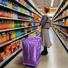 Byootique 20" Rolling Tote Bag Grocery Bag on Wheels Shopping Trolley DuskViolet — photo 6