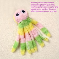 Fluffy Fuzzy Interactive Funny Vibrant Elastic Cute Octopus Stuffed Toy for Cats