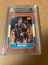 Mark Eaton Signed 1986-87 Fleer Rookie Card BAS