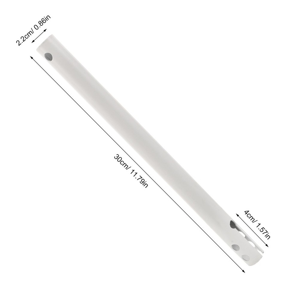 Universal White Metal Fan Downrod Replacement Easy Install Ceiling Fan ...