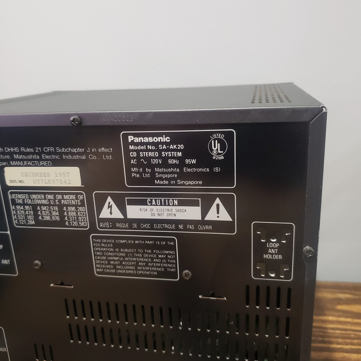 Panasonic SA-AK20 5 CD Changer/Dual Cassette/AM/FM Stereo Tested