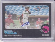 Michel Triana AUTO 01/50 2022 Topps Heritage Black ROA-MT Daytona Tortugas Cuba