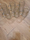 Vintage Anchor Hocking ?Quilted Diamond Pattern Beer Mugs Set Of 6