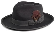 Fedora Hats for Men  Women Wide Brim Felt Hat Dress Panama Medium Dark Grey