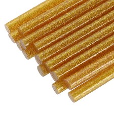 16 Pcs Mini Hot Glue Sticks, 0.28" Dia x 3.94" Long EVA Sticks, Flash Gold