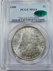 1900 P  MORGAN SILVER DOLLAR PCGS & CAC MS64