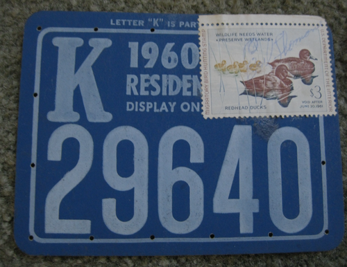 Vintage Penna Resident Cardboard  Hunting License ( 1956 - 1960 - ( 21  Total ) - Picture 8 of 9