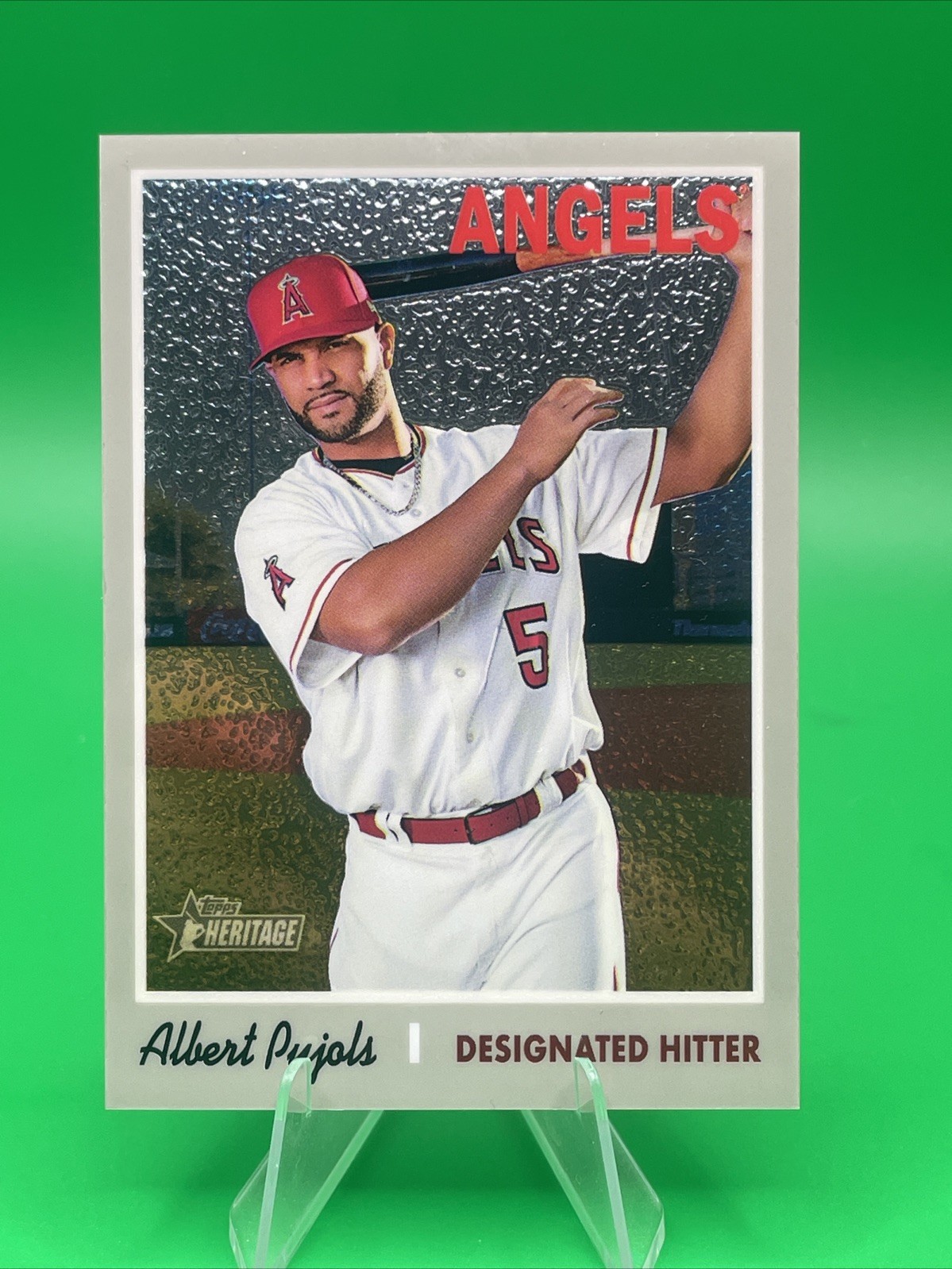 2019 Topps Heritage Chrome Baseball Albert Pujols #/999
