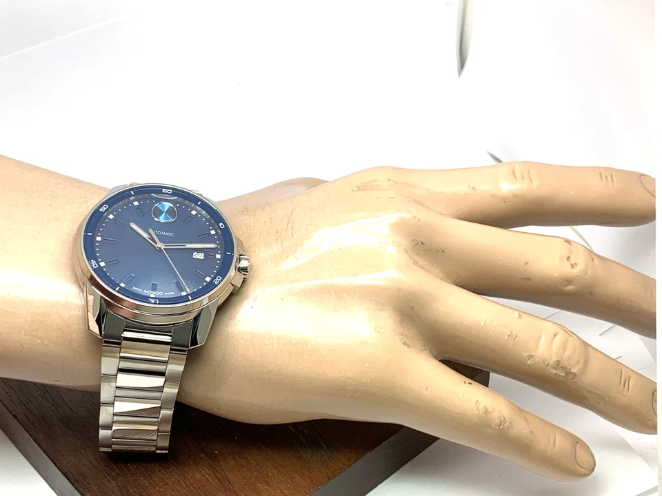 Movado Men's Watch 3601249 Bold Verso Swiss Automatic Blue Dial Steel 43mm - Image 4 of 4