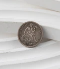 1887 Seated Liberty Silver Dime - F/VF - 1351B