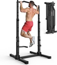 JOROTO Foldable Power Tower Pull Up Bar Station | Height Adjustable | 5-in-1 Dip