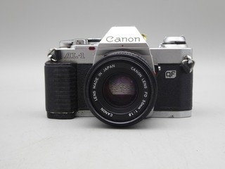 Vintage Canon AL 1 QF SLR Film Camera with FD 50mm 1:1 8 Lens SPARES