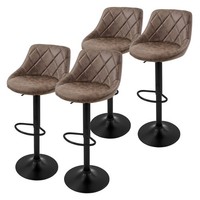 4Er Set Barhocker HöHenverstellbar Drehbar Barstuhl Bistrohocker Mit FußStüTze