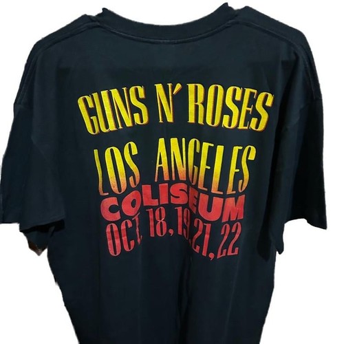 Vintage 1989 Guns N' Roses 'Stoned in LA' Concert T-Shirt - Image 1