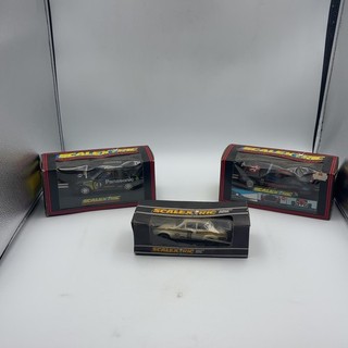 3x Vintage Scalextric Boxed Slot Cars Ford Texaco Panasonic Escort Lot