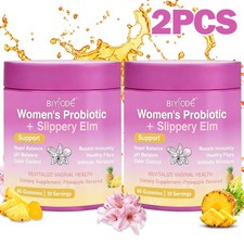 2PCS Women Vaginal Probiotic Gummies pH Balance Sugar Free Vegan Pineapple