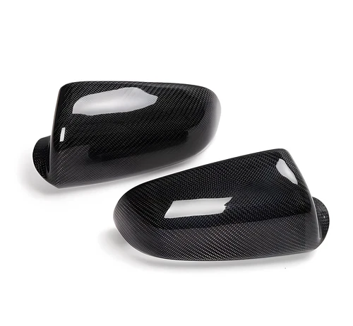 Real Carbon Fibre side Mirror Covers Cap For Audi A4 S4 B6 B7 L+R 2002-2007