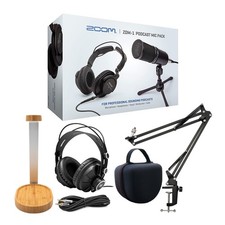 Zoom ZDM-1 Pro Podcast Microphone Bundle Boom Arm Bundle PRO