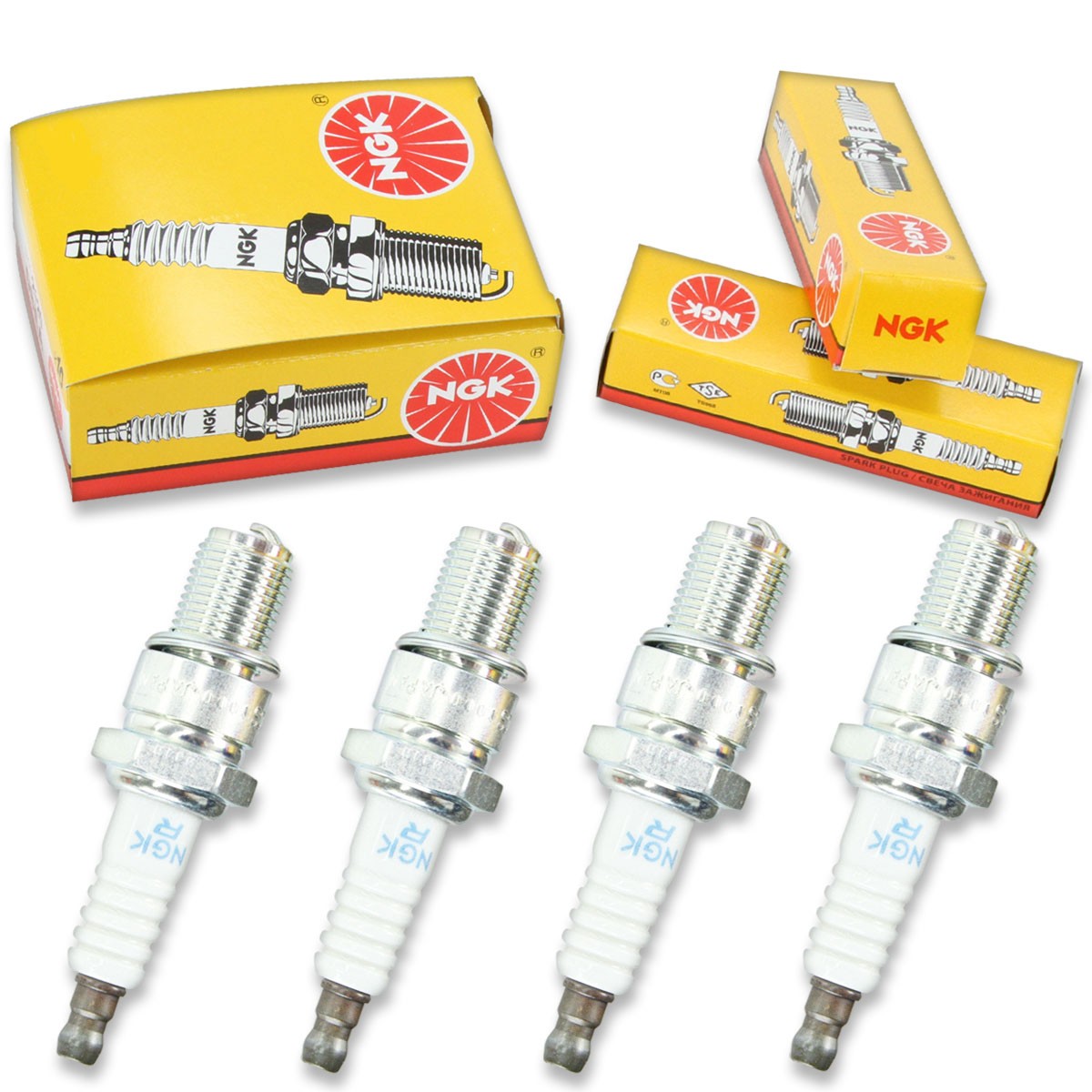 4pcs 05-07 Ski-Doo MX Z NGK Standard Spark Plugs 500 Kit Set Engine dq