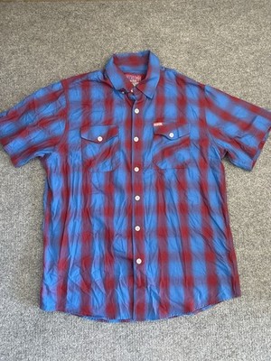 DIXXON Flannel Company Roanne St. Plaid Bamboo Blend Short Sleeve Mens Large