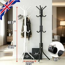 12 Hooks Coat Stand Coat Hat Jacket Umbrella Floor Standing Rack Clothes Hanger