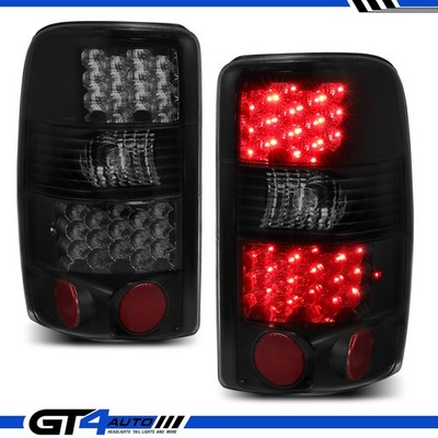 Fit 2000-2006 Chevy GMC Tahoe Yukon XL Suburban LED Smoke Black Tail Lights Pair