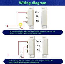 2X Magnetic Reed Switch Normally Open Closed NC NO Door Alarm Window Security...