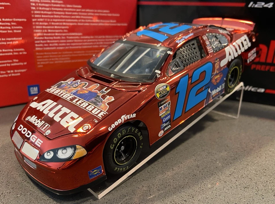 Ryan Newman #12 Justice League/Alltel Preferred Red Chrome 2004 NASCAR Diecast - Image 2 of 4