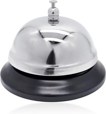Service Call Bell 3.3" Silver for Hotel Restaurant Kitchen