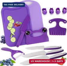 Montessori Kids Knife Set for Real Cooking - Safe Kitchen Tools, Toddler Cooking