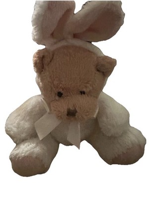White Bunny Outfit Teddy Bear Plush Bow Easter Costume Stuffed Animal
