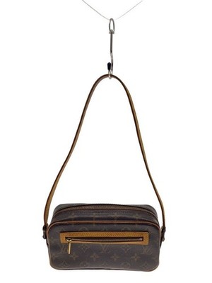 LOUIS VUITTON Shoulder bag pochette city monogram canvas PVC BRW Used