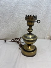 VIntage Brass Table Lamp Underwriters Laboratory Portable Lamp E-20773 No  Shade