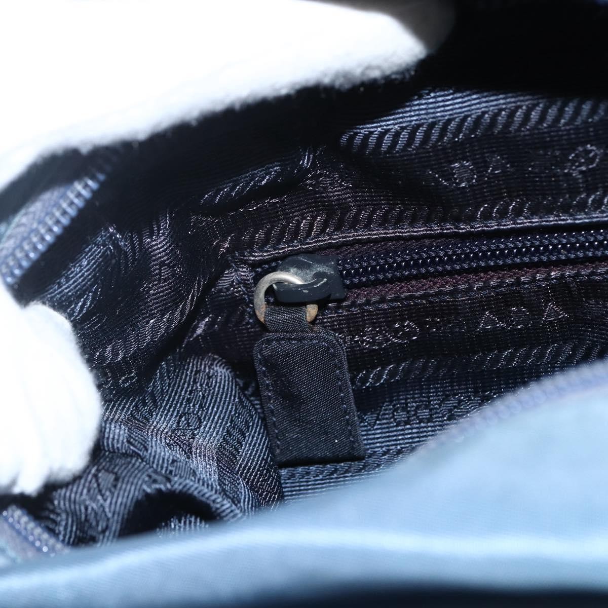 PRADA Tote Bag Nylon Blue Silver Auth BA10133 thumbnail 17