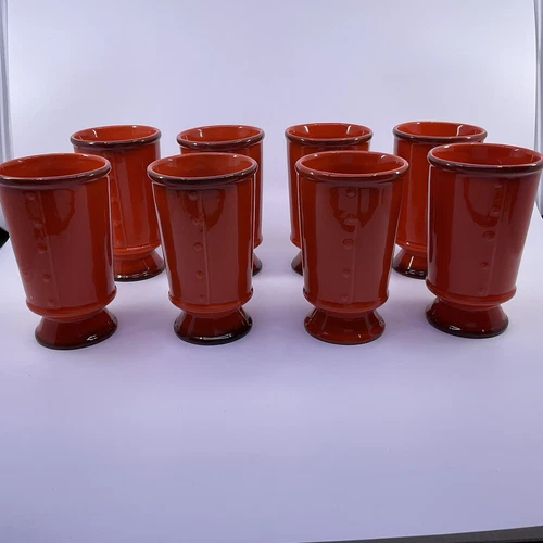 Poppytrail By Metlox Red Rooster 10oz Tumblers Set Of 8