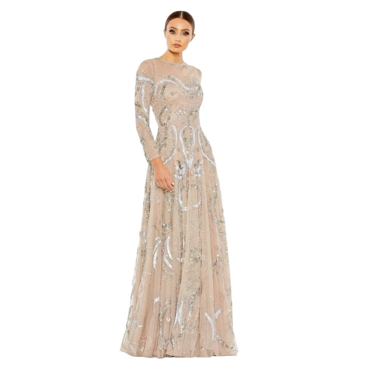 knee length dresses for ladies Olivia Long Sleeve Maxi Dress