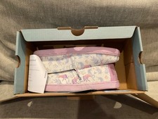 TOMS Alpargata Rainbow Unicorn Print glittery slip-on shoes Youth 3 NIB/Tags.