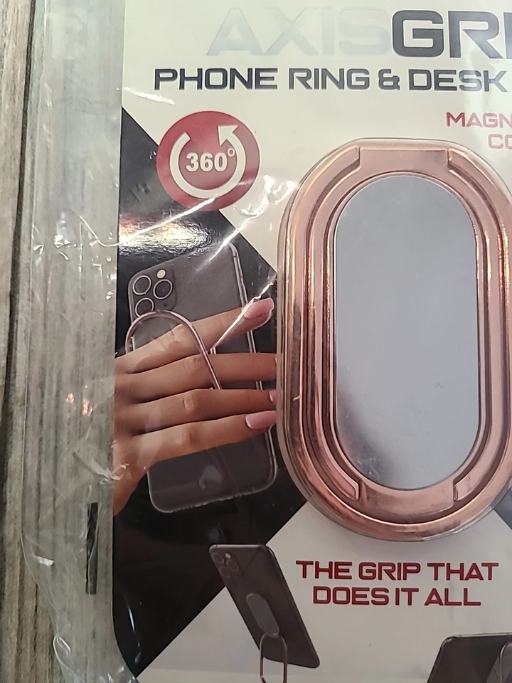  2 Pk AXISGRIP Anillo de Teléfono y Soporte de Escritorio 360° Imán de Montaje para Teléfono Celular Compatible  Foto 4 de 4