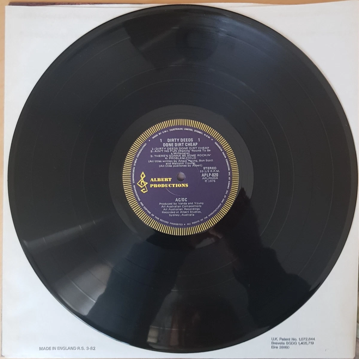 LP vinile AC/DC "Dirtry deed done dirt cheap", seconda stampa australiana 1977