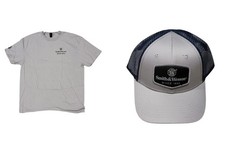 Smith & Wesson (Since 1852) Gray/Blue Snapback Hat/Gray Shirt Size XL  FREE SHIP
