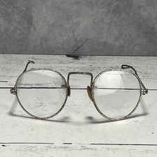 Antique Wire Rim Spectacles Cable Temple Riding Bow Glasses USA Victorian 1890s