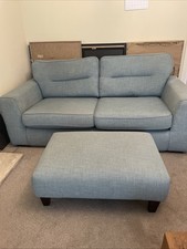 DFS 3 Seater Seater Sofa Jade With Footstool