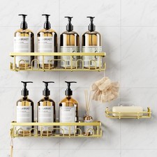 Shower Caddy, 3 Pack Shower Shelves for Inside Bathroom, Rustproof Adhesive B...