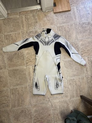 MYSTIC Wetsuit long sleeve shorty  White Black Size XL 