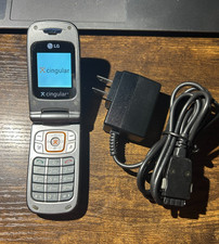 LG C1500  Flip Phone  Gray Silver  No SIM  Tested and Working 